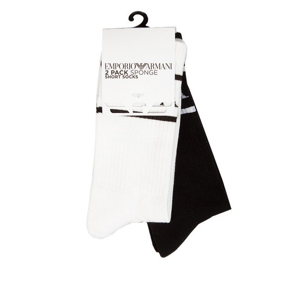 Emporio Armani Mens Black Calza Tennis Spugna 2 Pack Sock main image