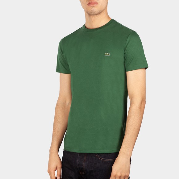 Lacoste Mens Green TH6709 Pima Cotton T-Shirt main image