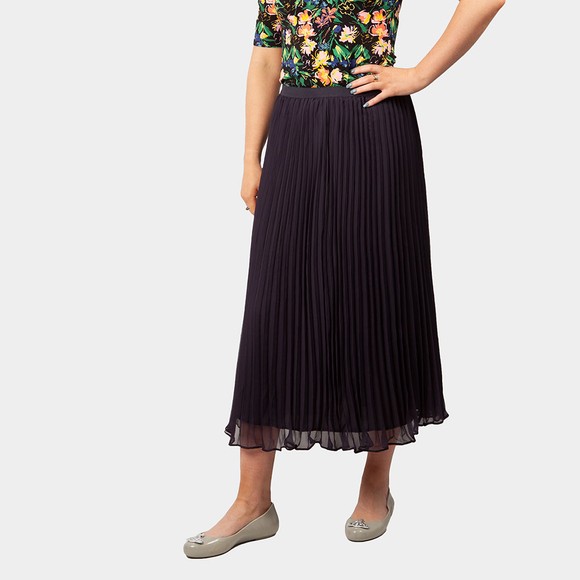 French Connection Womens Blue Ella Pleated Skirt main image