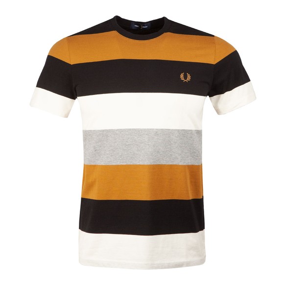 Fred Perry Mens Brown Bold Stripe T-Shirt main image