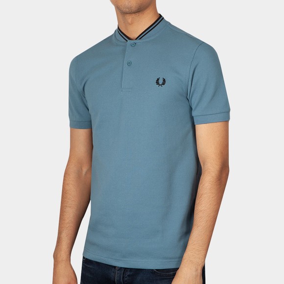 Fred Perry Mens Blue Bomber Collar Polo Shirt main image