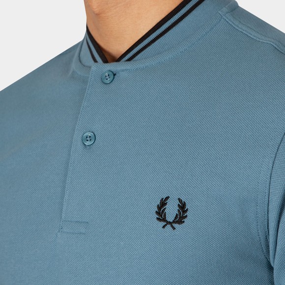 Fred Perry Mens Blue Bomber Collar Polo Shirt main image