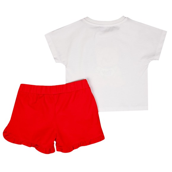 Moschino Girls White Bear T Shirt & Short Set #2