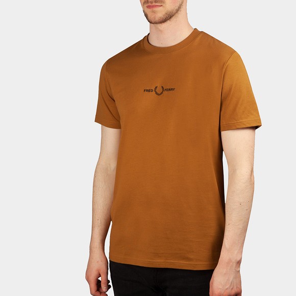 Fred Perry Mens Bronze Embroidered T-Shirt #2