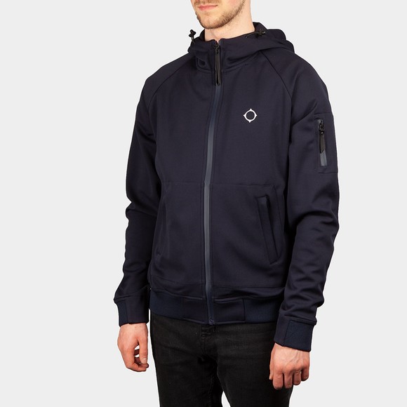 Ma.Strum Mens Blue Tech Fleece Full Zip Hoody main image