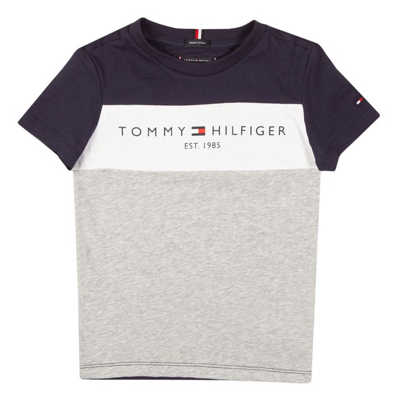 Tommy Hilfiger Kids Boys Grey Essential Colourblock T-Shirt main image