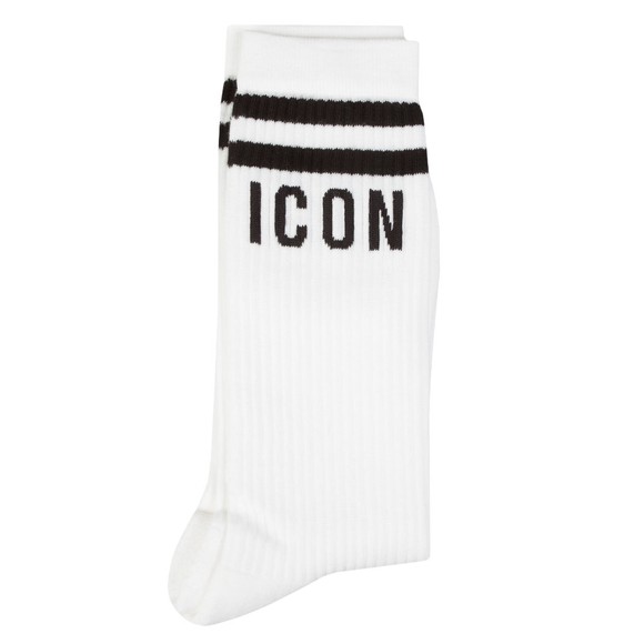 Dsquared² Mens White Twin Tipped Sock #1