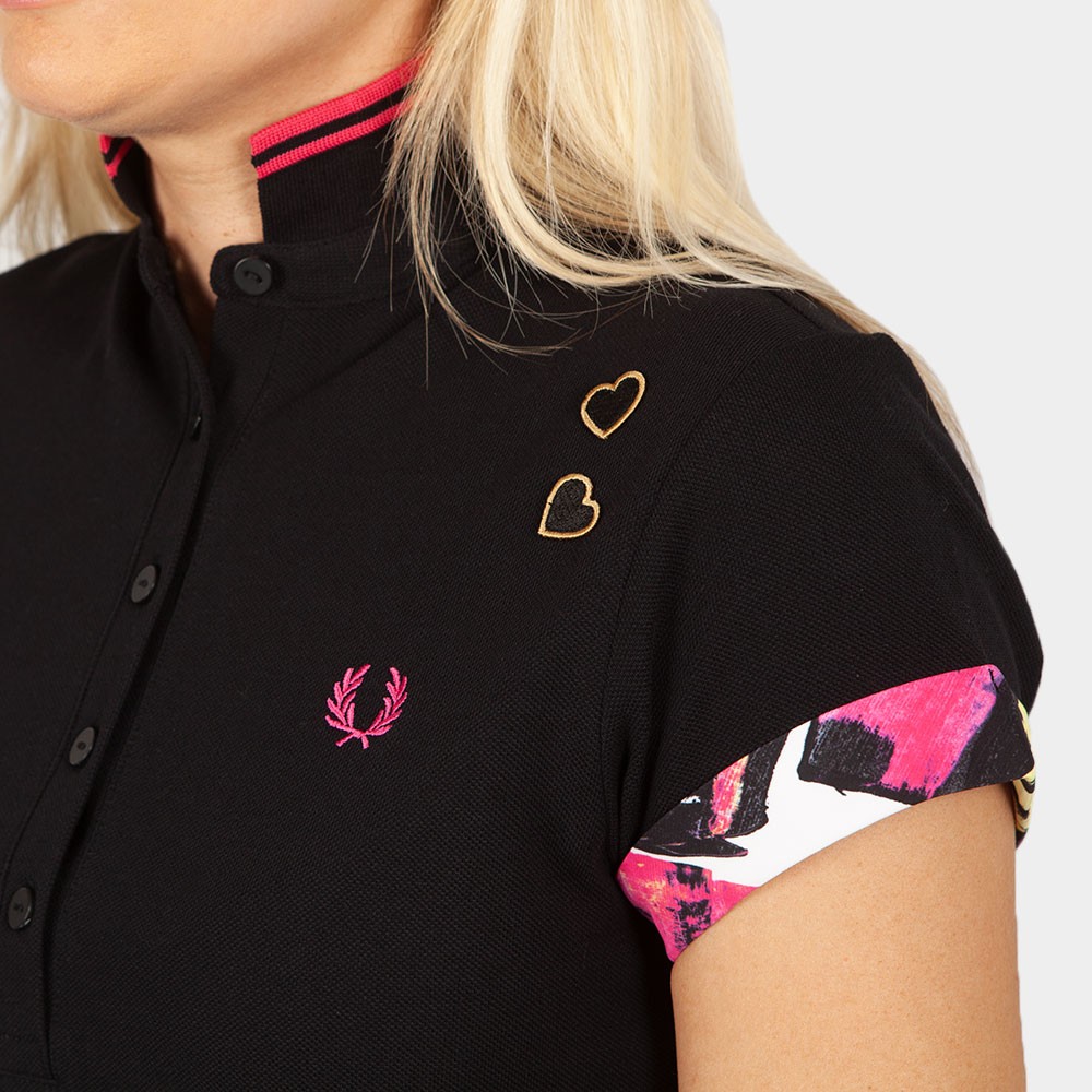 Womens Amy Winehouse Contrast Trim Pique Dress