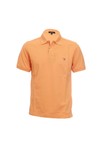 Gant Mens Orange Gant Orange Solid Pique SS Rugger Polo