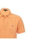 Gant Mens Orange Gant Orange Solid Pique SS Rugger Polo
