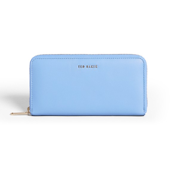 Ted Baker Womens Blue Garcey Large Zip Around Purse #1
