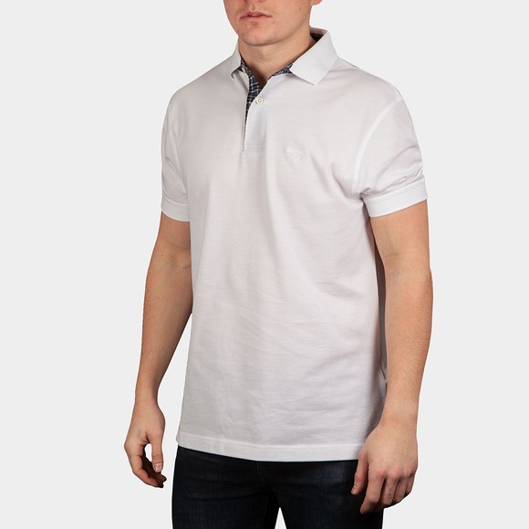 Barbour Lifestyle Mens White Dunbar Polo Shirt main image