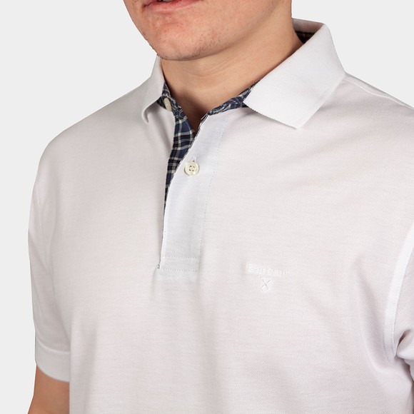 Barbour Lifestyle Mens White Dunbar Polo Shirt main image