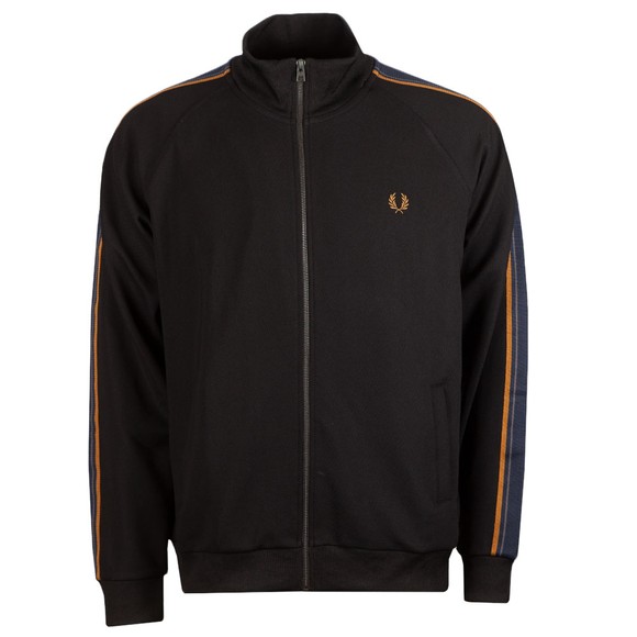 Fred Perry Mens Black Medal Tape Track Jacket #1