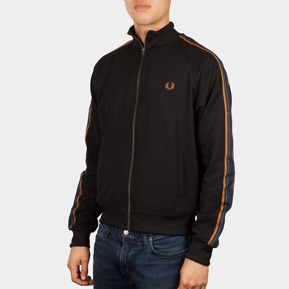 Fred Perry Mens Black Medal Tape Track Jacket #2