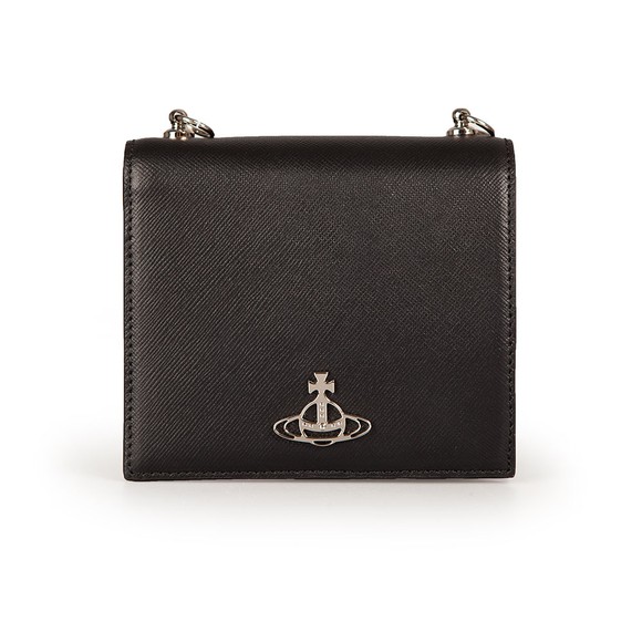 Vivienne Westwood Womens Black Debbie Card Case With Chain main image