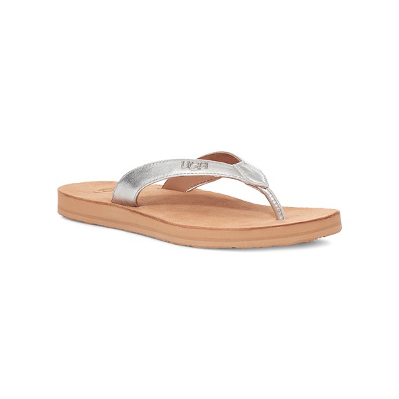 Ugg Womens Grey Tawney Logo Flip Flop #2