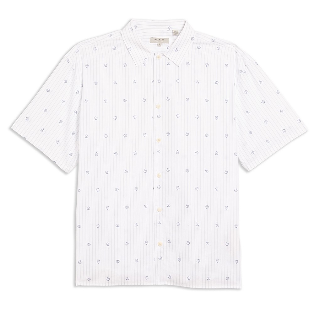 Ailbee SS Stripe Flower Coupe Shirt