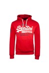 Superdry Mens Red Vintage Logo Classic Hoodie