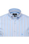 Fynch Hatton Mens Blue S/S Stripe Shirt