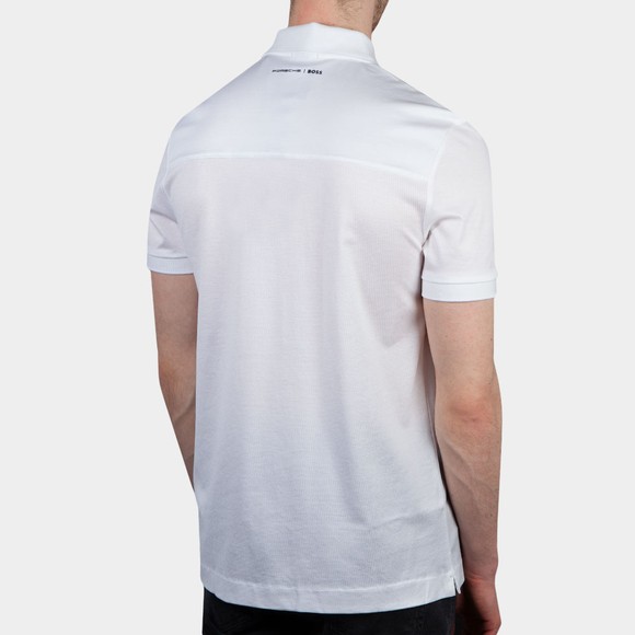 BOSS Mens White Porsche Phillipson 160 Polo Shirt #4