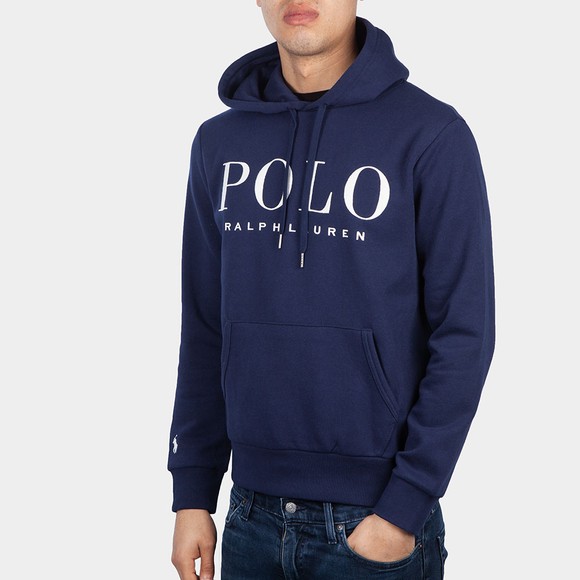 Polo Ralph Lauren Mens Blue Embroidered Logo Overhead Hoody #2
