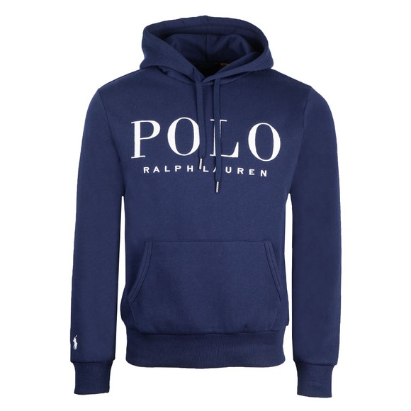 Polo Ralph Lauren Mens Blue Embroidered Logo Overhead Hoody #1