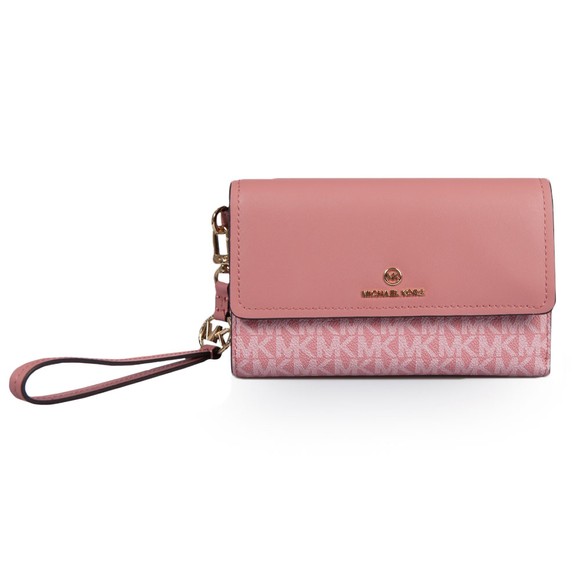 Michael Kors Womens Pink Large Flap Wristlet Bag main image