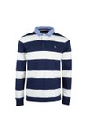 Crew Clothing Company Mens Blue Chambray Rugby Shirt