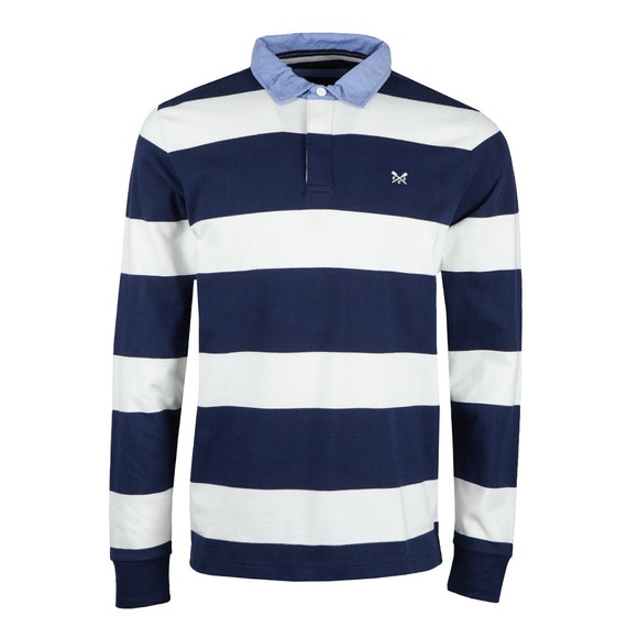 Crew Clothing Company Mens Blue Chambray Rugby Shirt main image