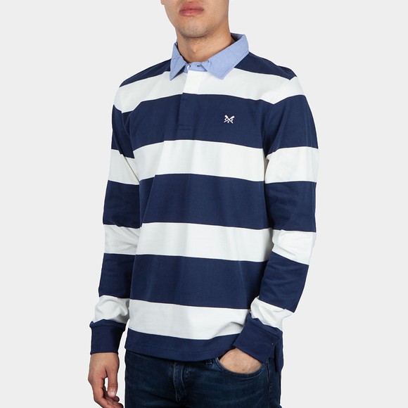 Crew Clothing Company Mens Blue Chambray Rugby Shirt main image