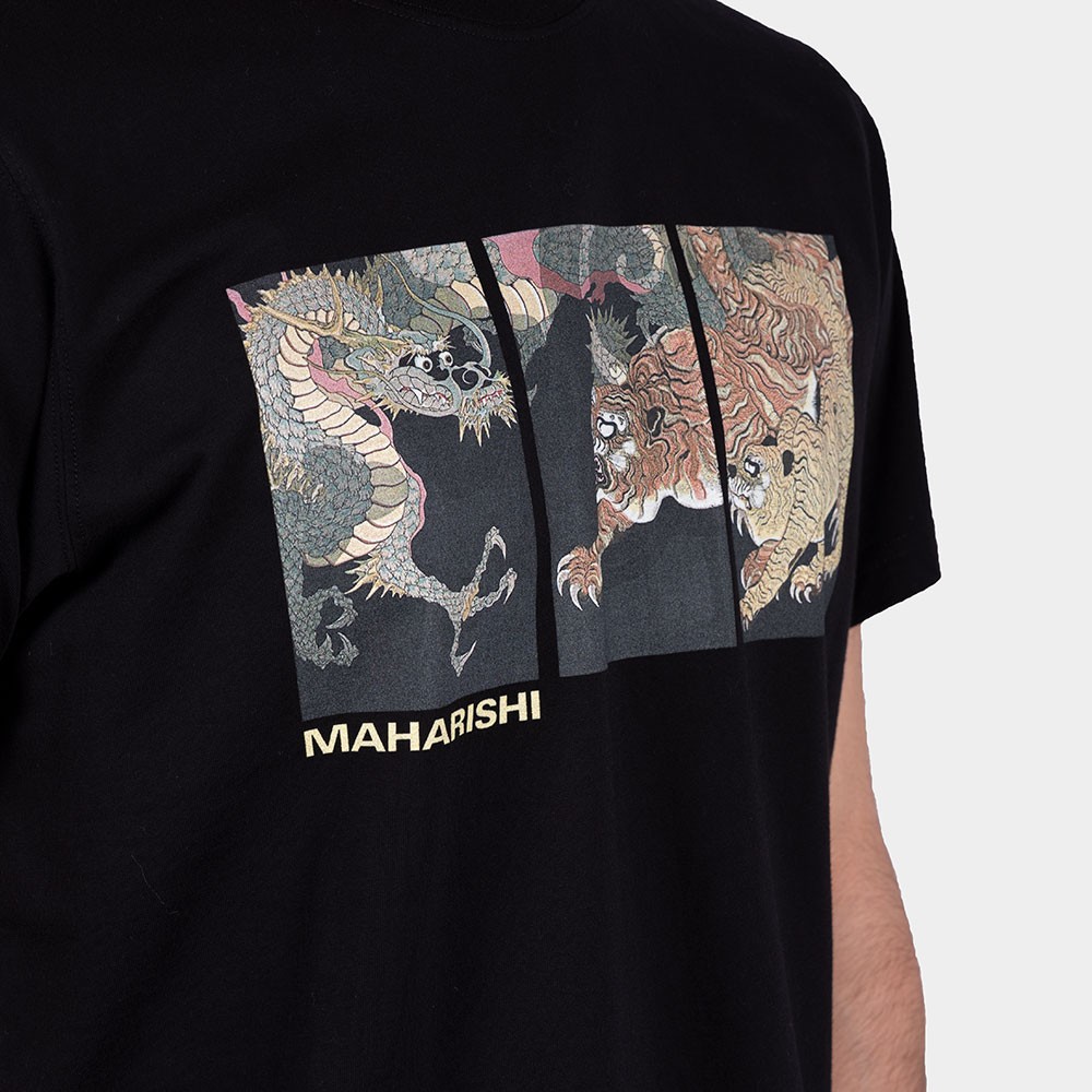 Tobias Maglietta Marcelo Burlon Maharishi Dragon Tigers T-Shirt