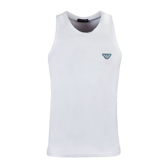 Emporio Armani Mens White Embroidered Eagle Vest main image