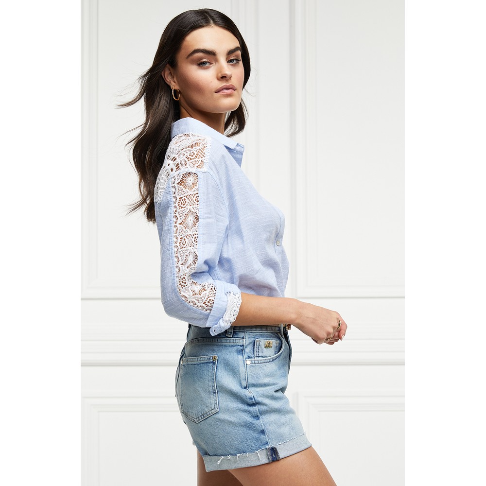Holland Cooper Oversized Cotton Lace Shirt | Oxygen Clothing