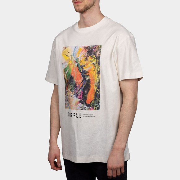 Purple Brand Mens Off-White Jersey Under The Sun T-Shirt #2
