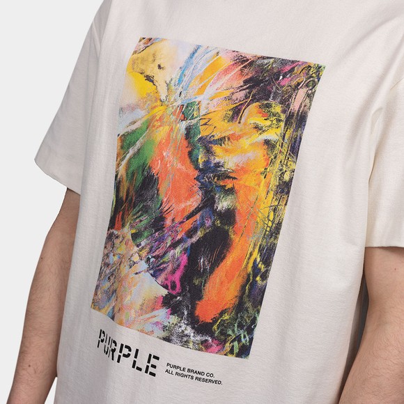 Purple Brand Mens Off-White Jersey Under The Sun T-Shirt #3
