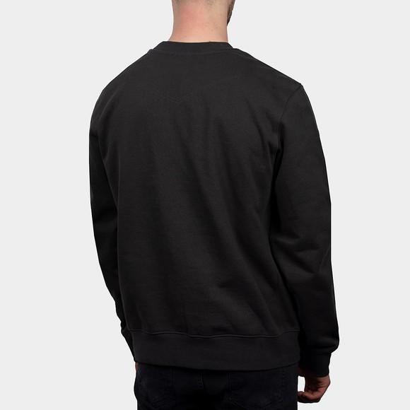 Purple Brand Mens Black Embroidered Stencil Logo Sweatshirt #4