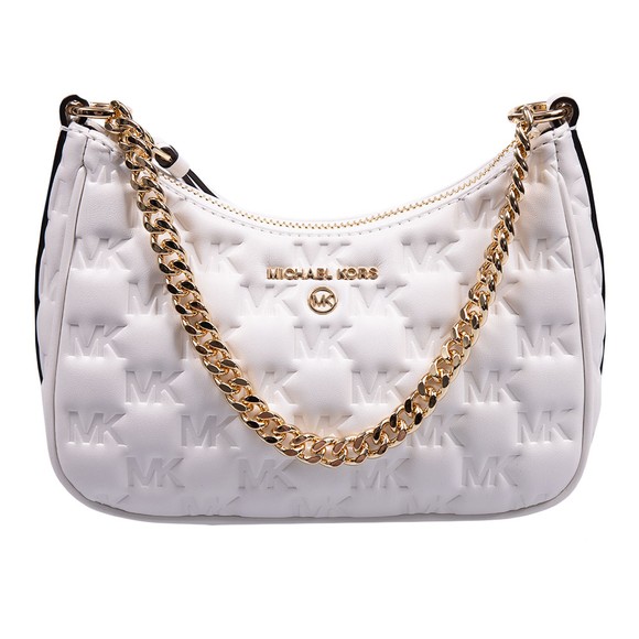 Michael Kors Womens White Small Chain Pouchette #1