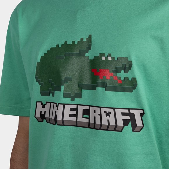Lacoste X Minecraft Mens Green T-Shirt main image