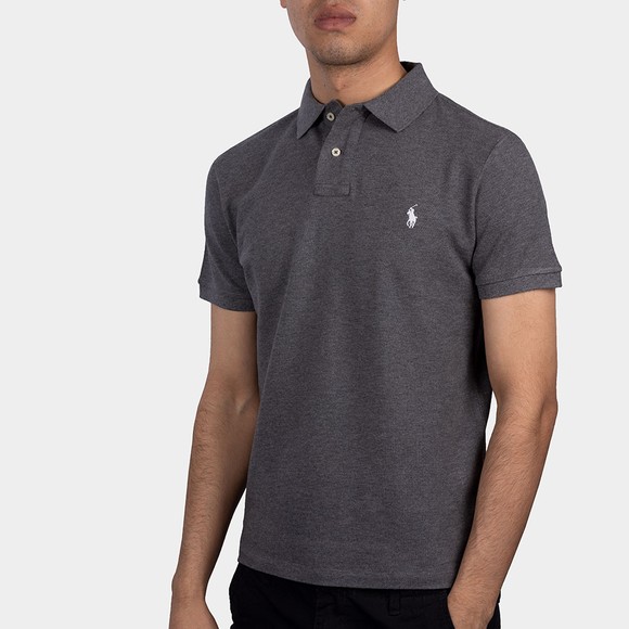 Polo Ralph Lauren Mens Grey Custom Slim Fit Short Sleeve Polo Shirt main image