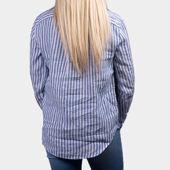 Polo Ralph Lauren Womens Blue Relaxed Fit Long Sleeve Stripe Shirt main image