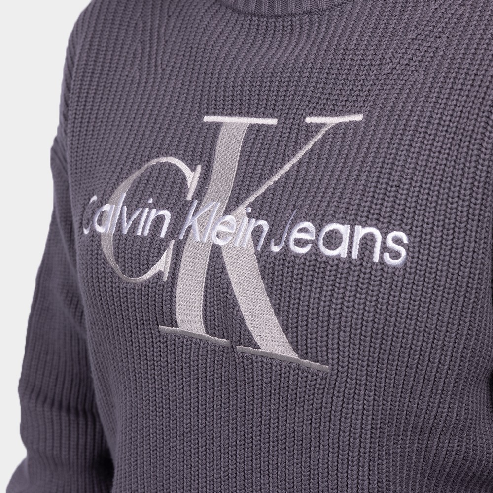 Calvin Klein Jeans Two Tone Monogram Logo Jumper Oxygen Clothing
