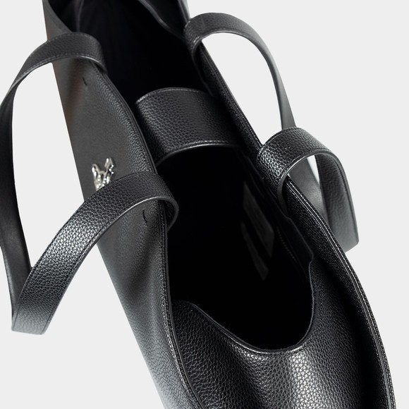 Vivienne Westwood Womens Black Vegan Johanna Curved Tote Bag #2