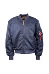 Alpha Industries Mens Blue MA1 Padded Bomber Jacket