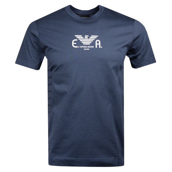 Emporio Armani Mens Blue 3L1TFK Centre Logo T-Shirt main image