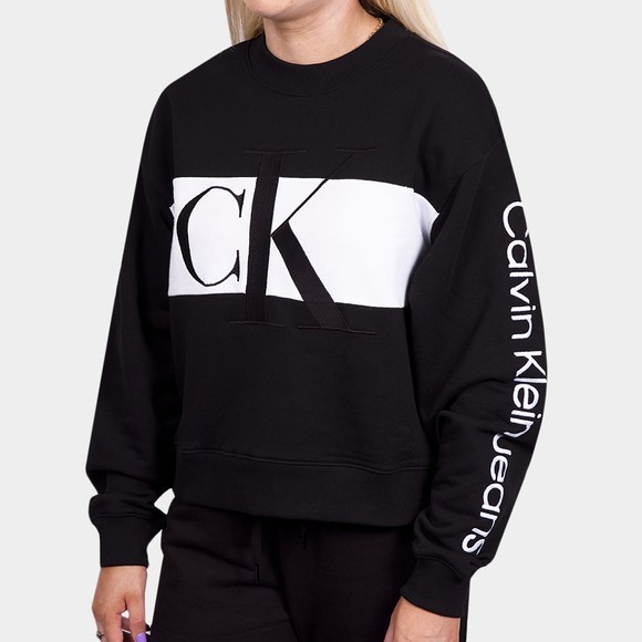 Calvin Klein Jeans Womens Black Blocking Sweatshirt main image