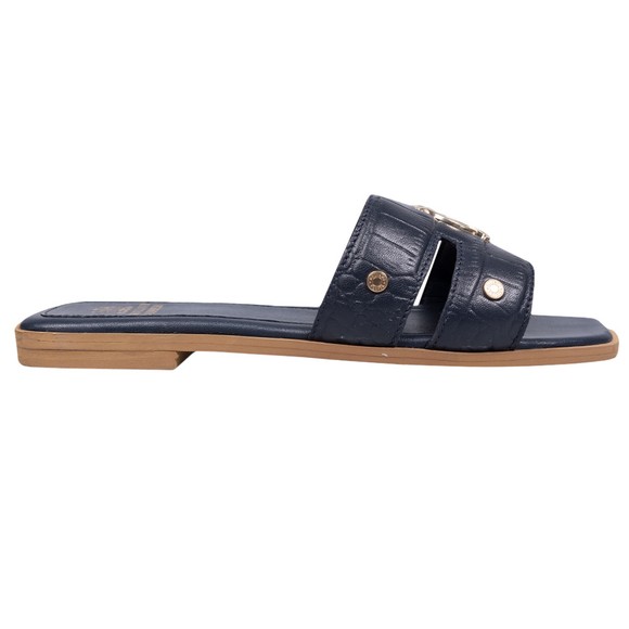 Holland Cooper Womens Blue Monogram Slides #1
