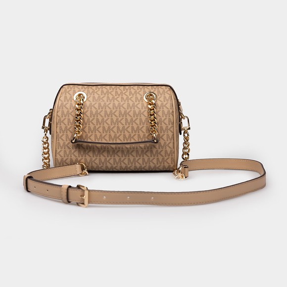 Michael Kors Womens Brown Blaire Extra Small Logo Satchel main image