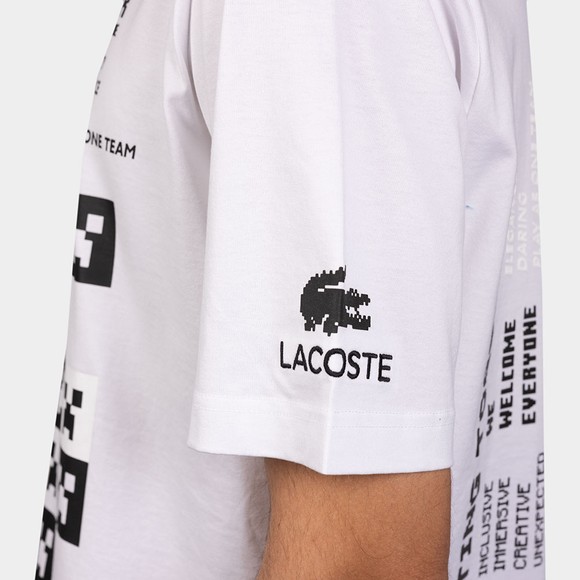 Lacoste X Minecraft Mens White Minecraft T-Shirt main image