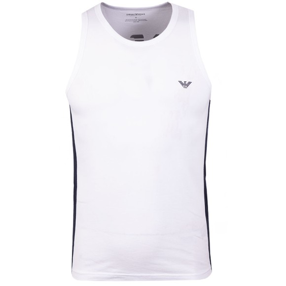 Emporio Armani Mens White Side Tape Stretch Vest main image